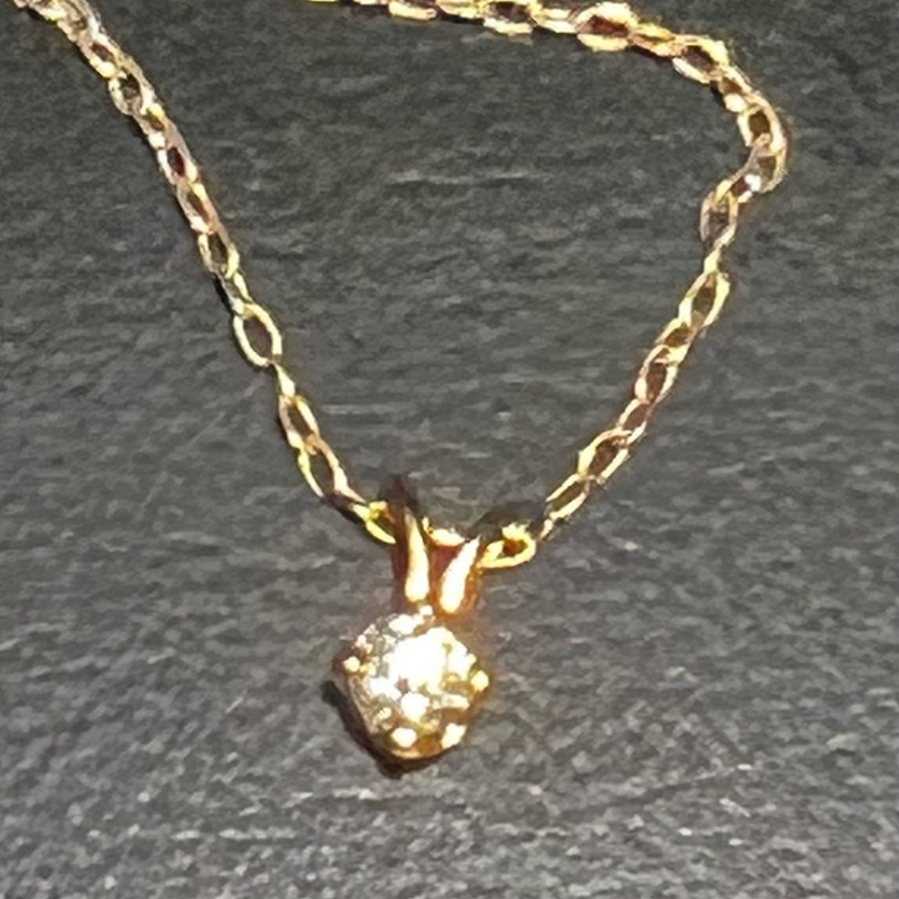 Elegant Vintage Gold Natural Diamond Pendant 0.25-0.3 Ct - Picture 6 of 15